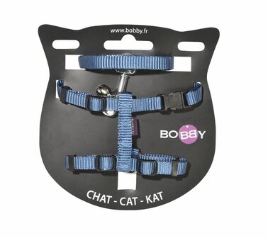 Kattenharnas met riem Access Blauw