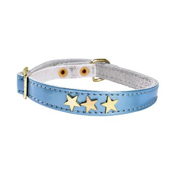 Kattenhalsband leder Etoiles Blauw