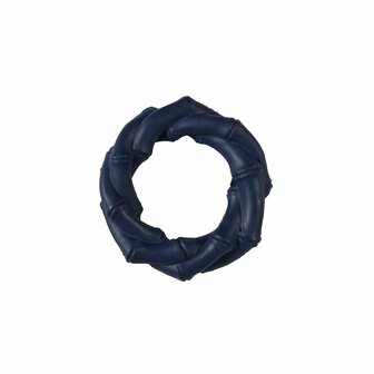 Hondenspeeltje Ring model Bambou Donkerblauw M