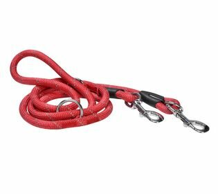 Hondenriem Touw Nylon Walk Rood